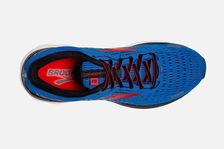 Brooks Israel Ghost 13 Road Running Shoes Mens - Blue/Red/White - LFH-108953